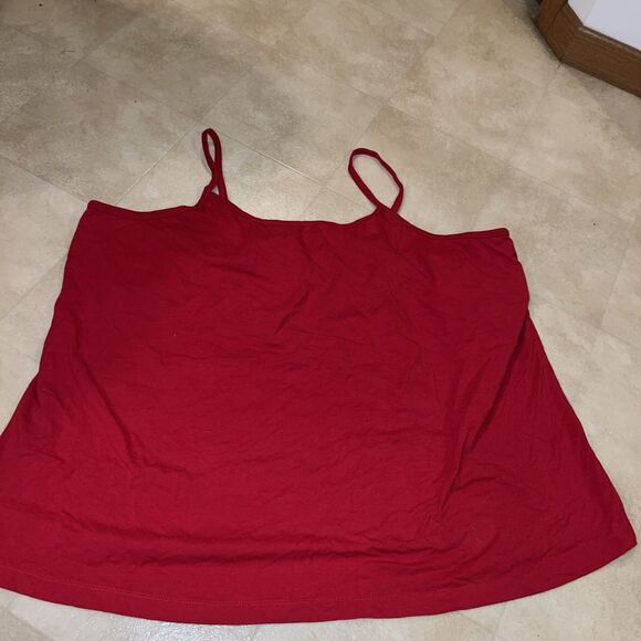 Roamans Red Camisole Top w/ Adjustable Straps - Size 4XL 34/36 - Picture 2 of 6